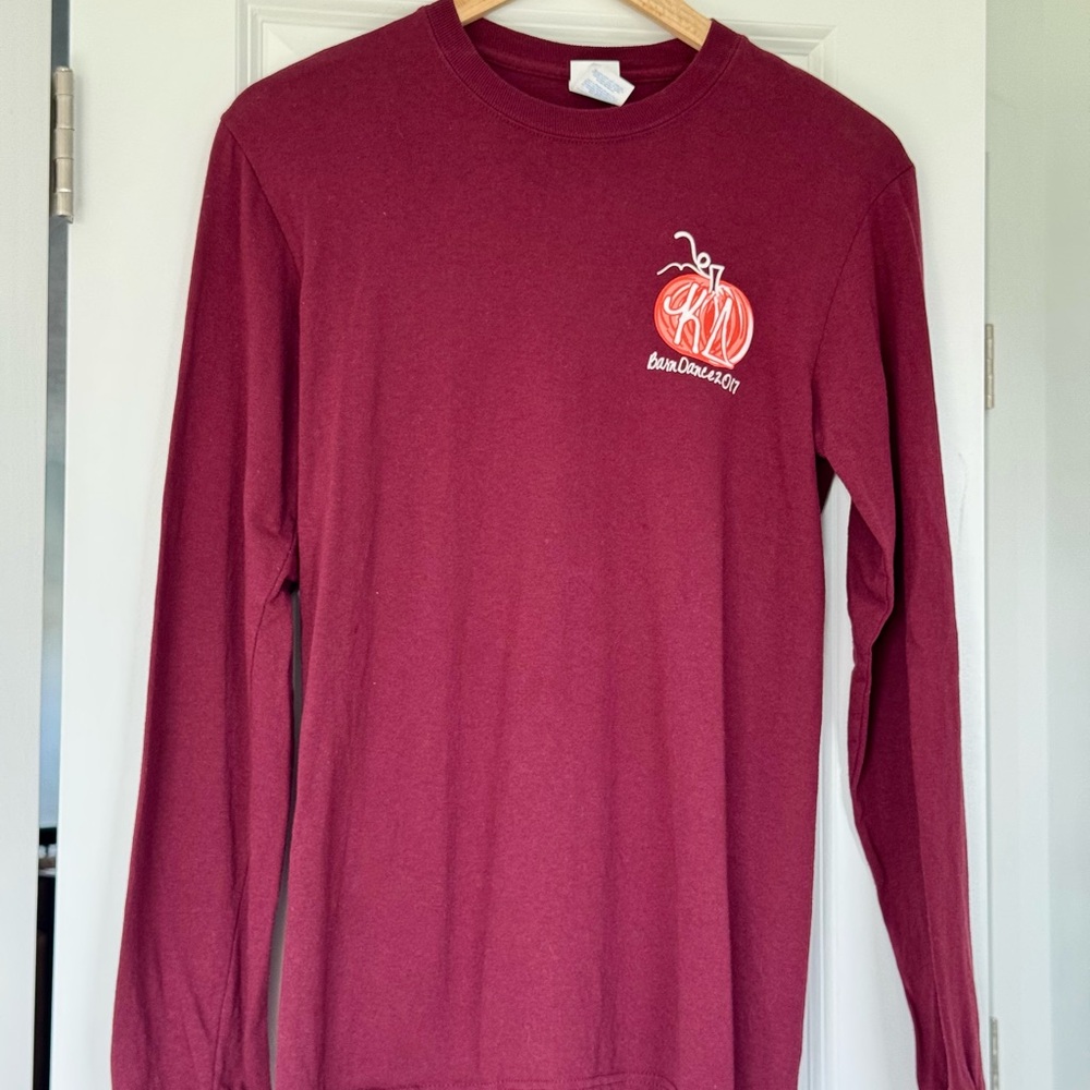 Kappa Delta Long Sleeve Maroon Tee Shirt